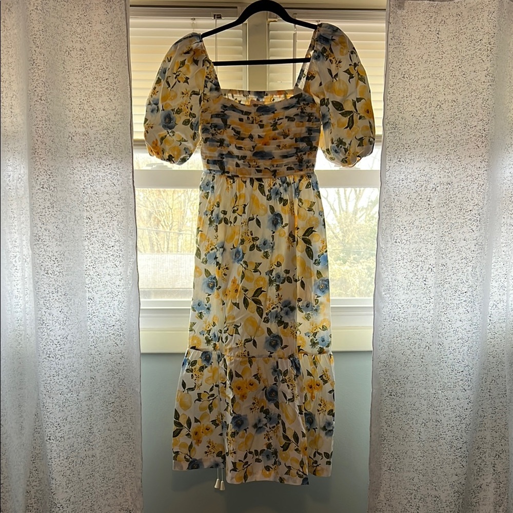 Floral Puff Sleeve Dress